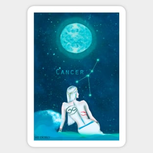 Cancer Zodiac Sign Constellation Sticker